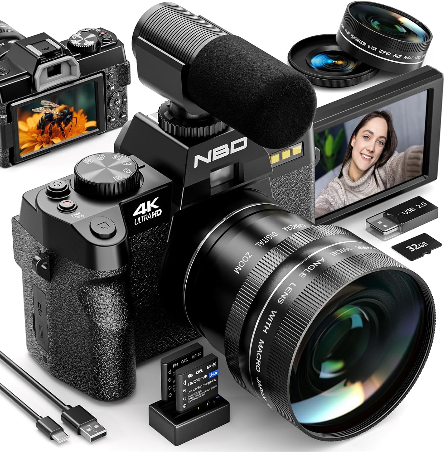 Canon Camera Eos R50 - Цифровые фотоаппараты NBD 4K для фотографии,